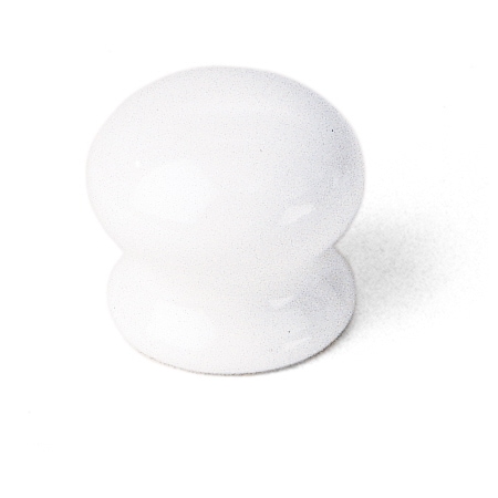 Laurey 1 3/8" Porcelain Knob, White 1142